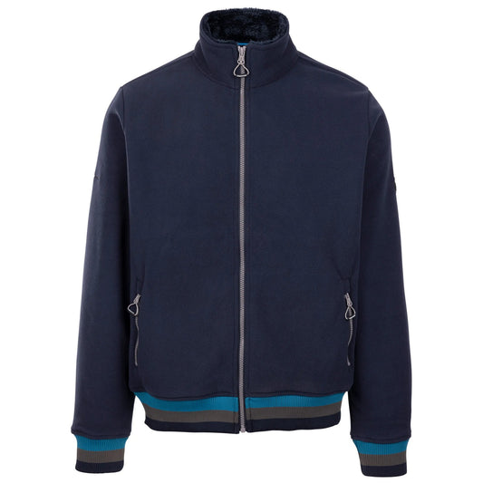 Navy - Front - Trespass Mens Elford AT300 Fleece Top