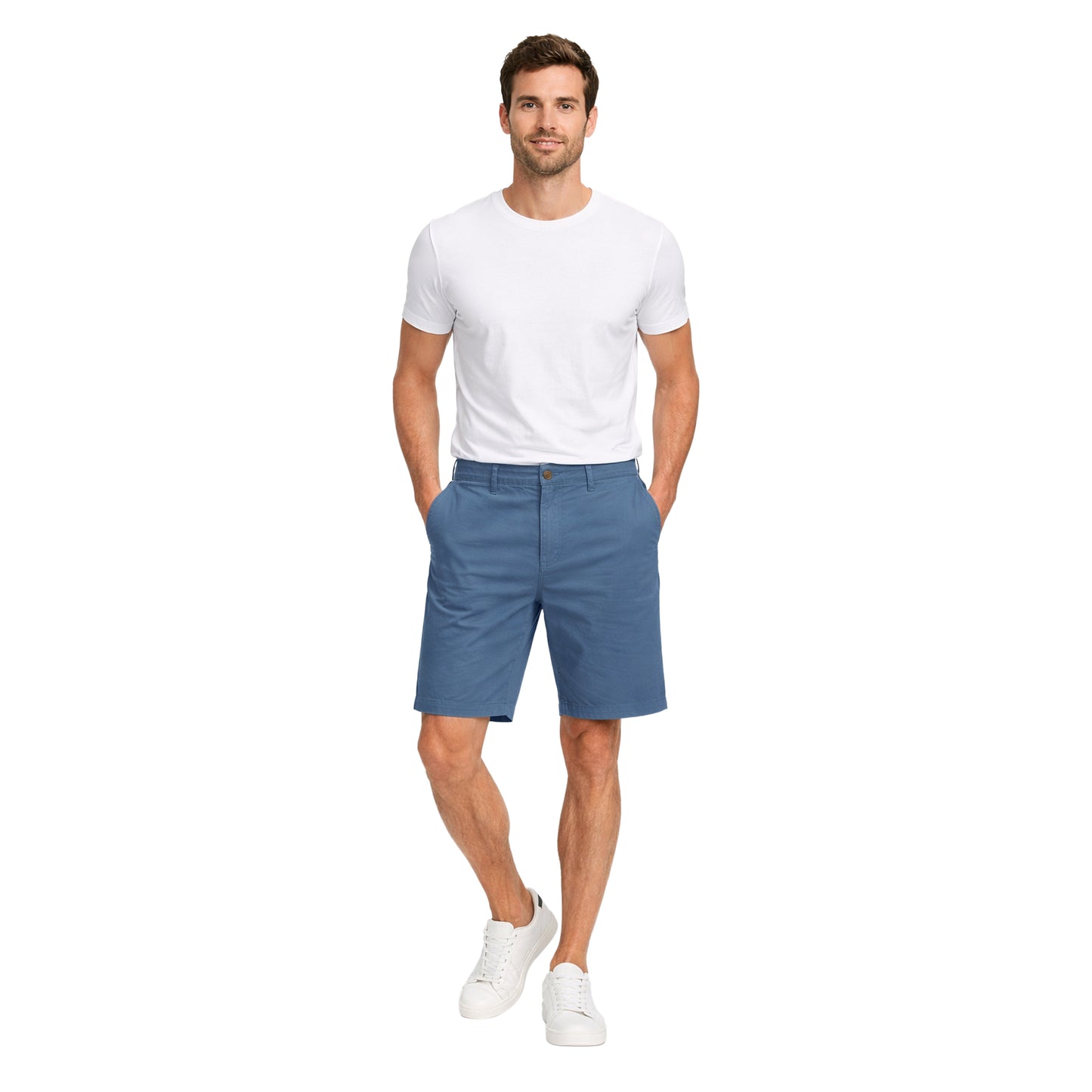 Denim Blue - Side - Trespass Mens Vinn Casual Shorts