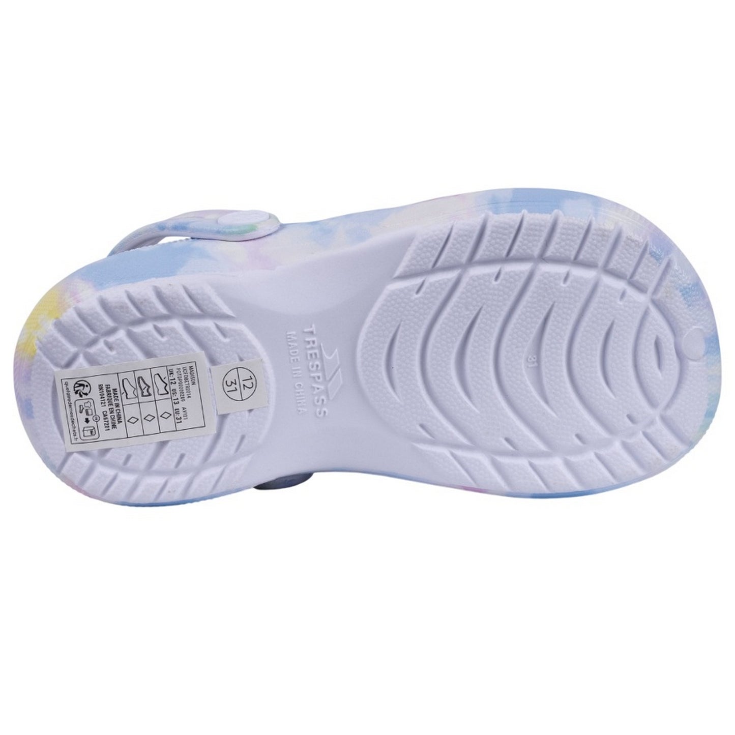 Marshmallow - Pack Shot - Trespass Childrens-Kids Madison Printed Sandals