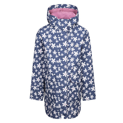 Blue Tone - Front - Trespass Girls Primdrop Waterproof Hooded Raincoat