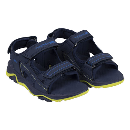 Navy - Pack Shot - Trespass Childrens-Kids Jett Double Strap Sandals