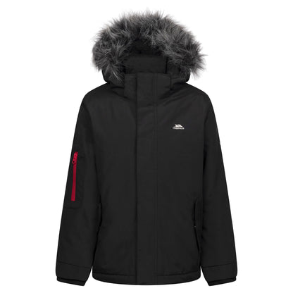 Black - Front - Trespass Boys Braddan Padded Raincoat