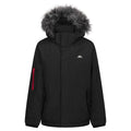 Black - Front - Trespass Boys Braddan Padded Raincoat