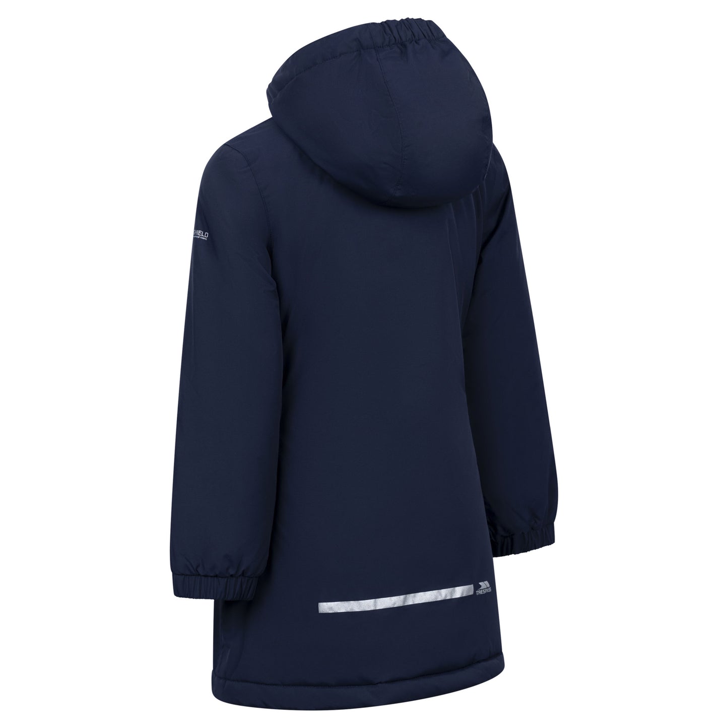 Navy - Back - Trespass Girls Marybank Raincoat