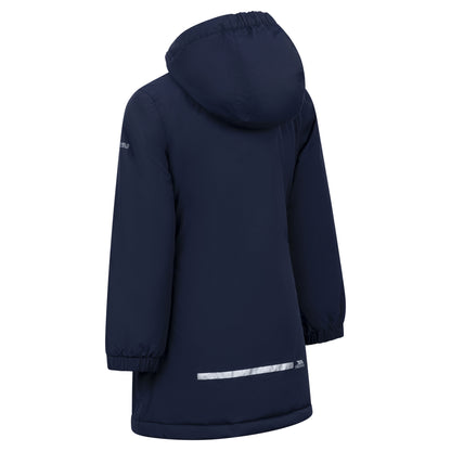 Navy - Back - Trespass Girls Marybank Raincoat