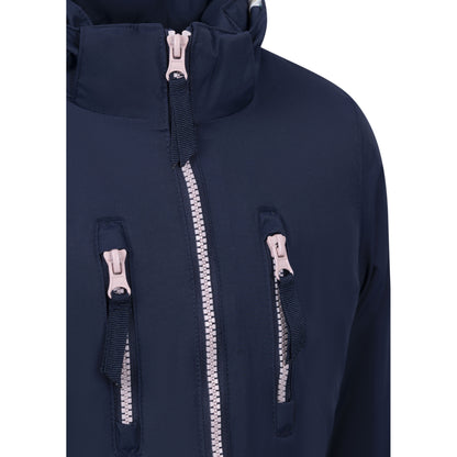 Navy - Side - Trespass Girls Marybank Raincoat