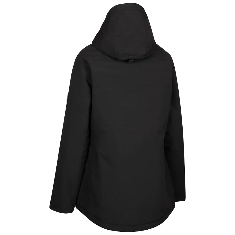 Black - Back - Trespass Womens-Ladies Carlotta Raincoat