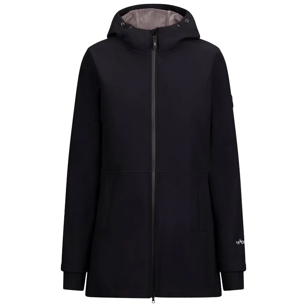 Black - Front - Trespass Womens-Ladies Priya Long Length Soft Shell Jacket