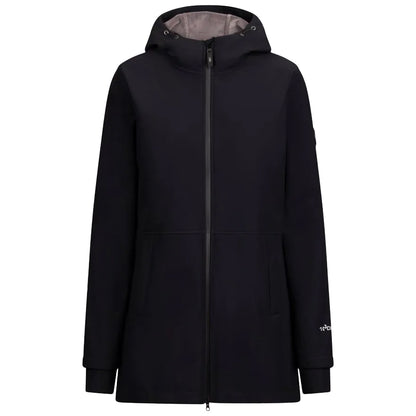 Black - Front - Trespass Womens-Ladies Priya Long Length Soft Shell Jacket