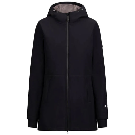 Black - Front - Trespass Womens-Ladies Priya Long Length Soft Shell Jacket
