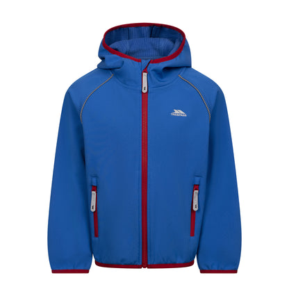 Blue - Front - Trespass Childrens-Kids Belmoon Soft Shell Jacket