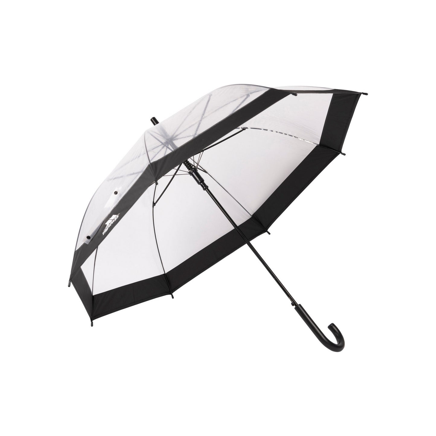 Black - Front - Trespass Unisex Adult Rainfall Clear POE Stick Umbrella