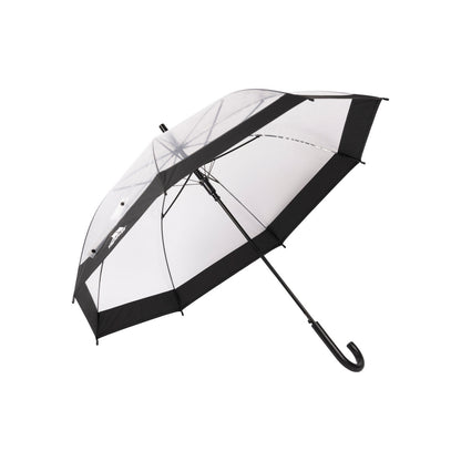 Black - Front - Trespass Unisex Adult Rainfall Clear POE Stick Umbrella