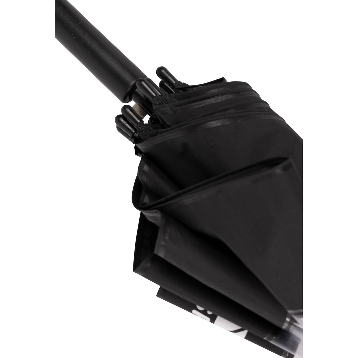 Black - Side - Trespass Unisex Adult Rainfall Clear POE Stick Umbrella