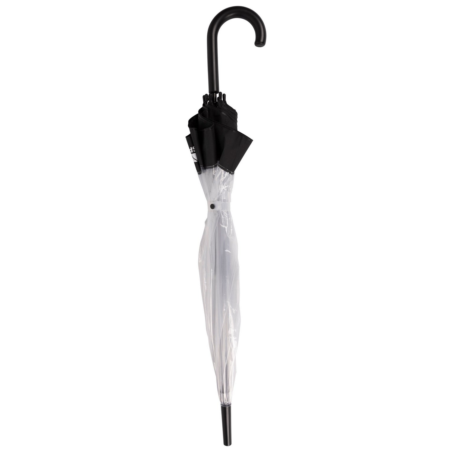 Black - Lifestyle - Trespass Unisex Adult Rainfall Clear POE Stick Umbrella