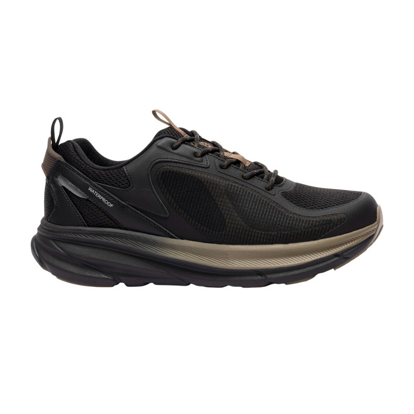 Black - Back - Trespass Mens Carver Waterproof Trainers