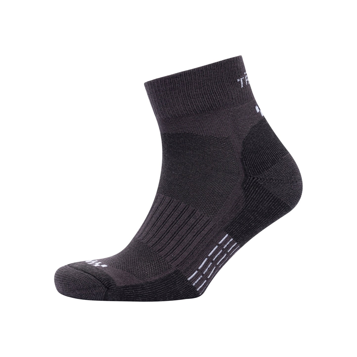 Charcoal-White - Lifestyle - Trespass Unisex Adult Champ Sports Socks (Pack of 2)