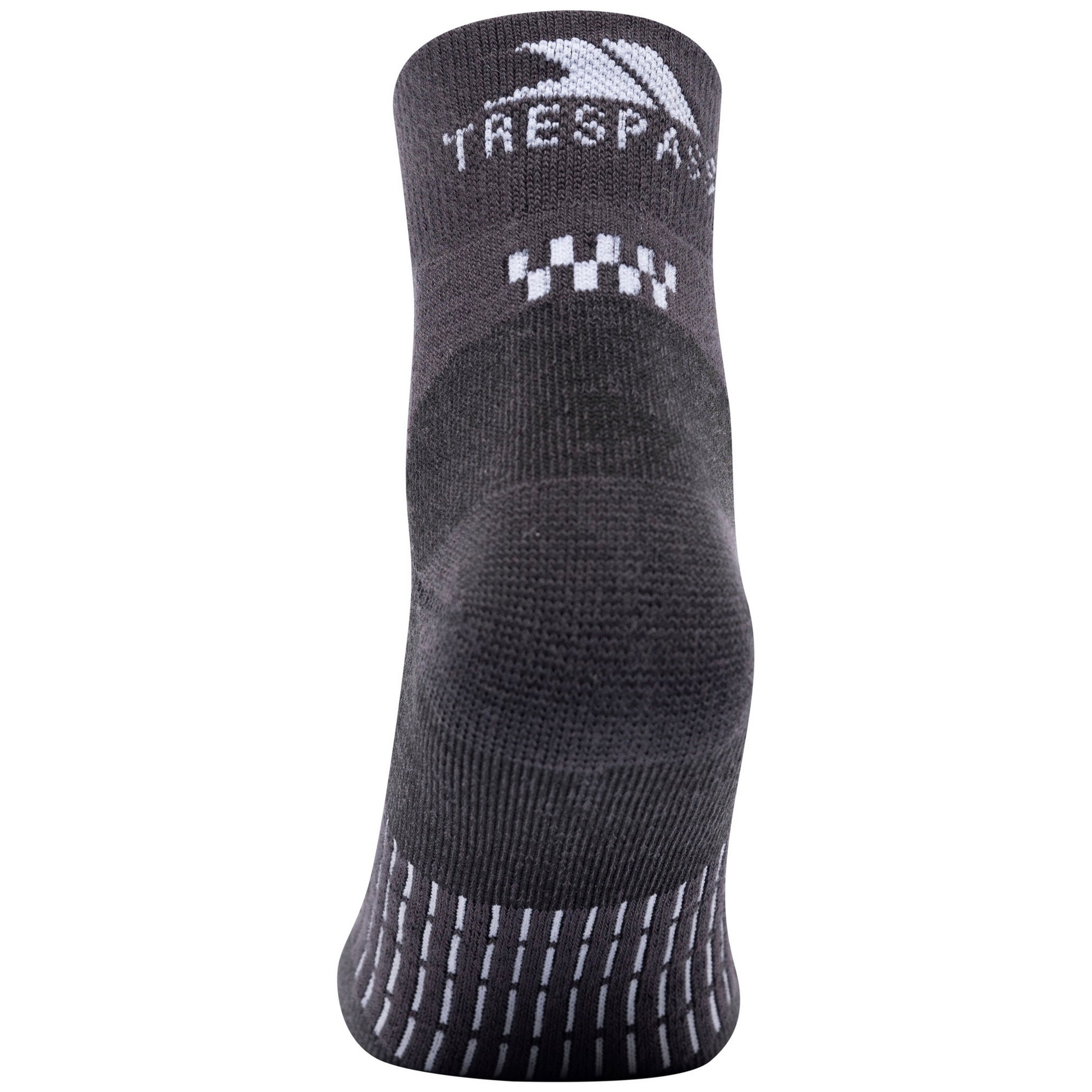 Charcoal-White - Back - Trespass Unisex Adult Champ Sports Socks (Pack of 2)