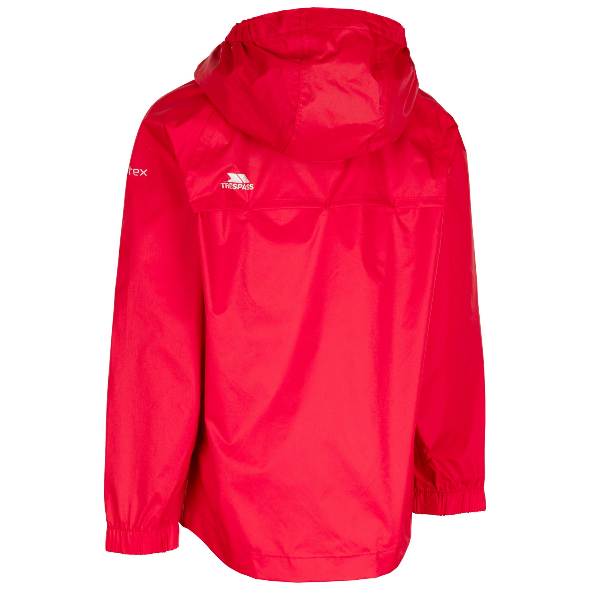 Red - Back - Trespass Childrens-Kids Qikpac Packaway Jacket