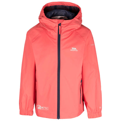 Peach Blush - Front - Trespass Childrens-Kids Qikpac Packaway Jacket
