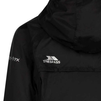 Black-Red - Pack Shot - Trespass Childrens-Kids Qikpac Packaway Jacket