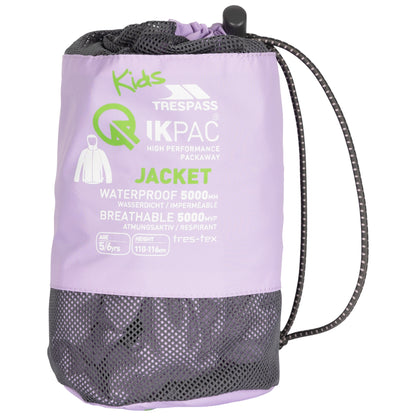 Gelsomino - Pack Shot - Trespass Childrens-Kids Qikpac Packaway Jacket