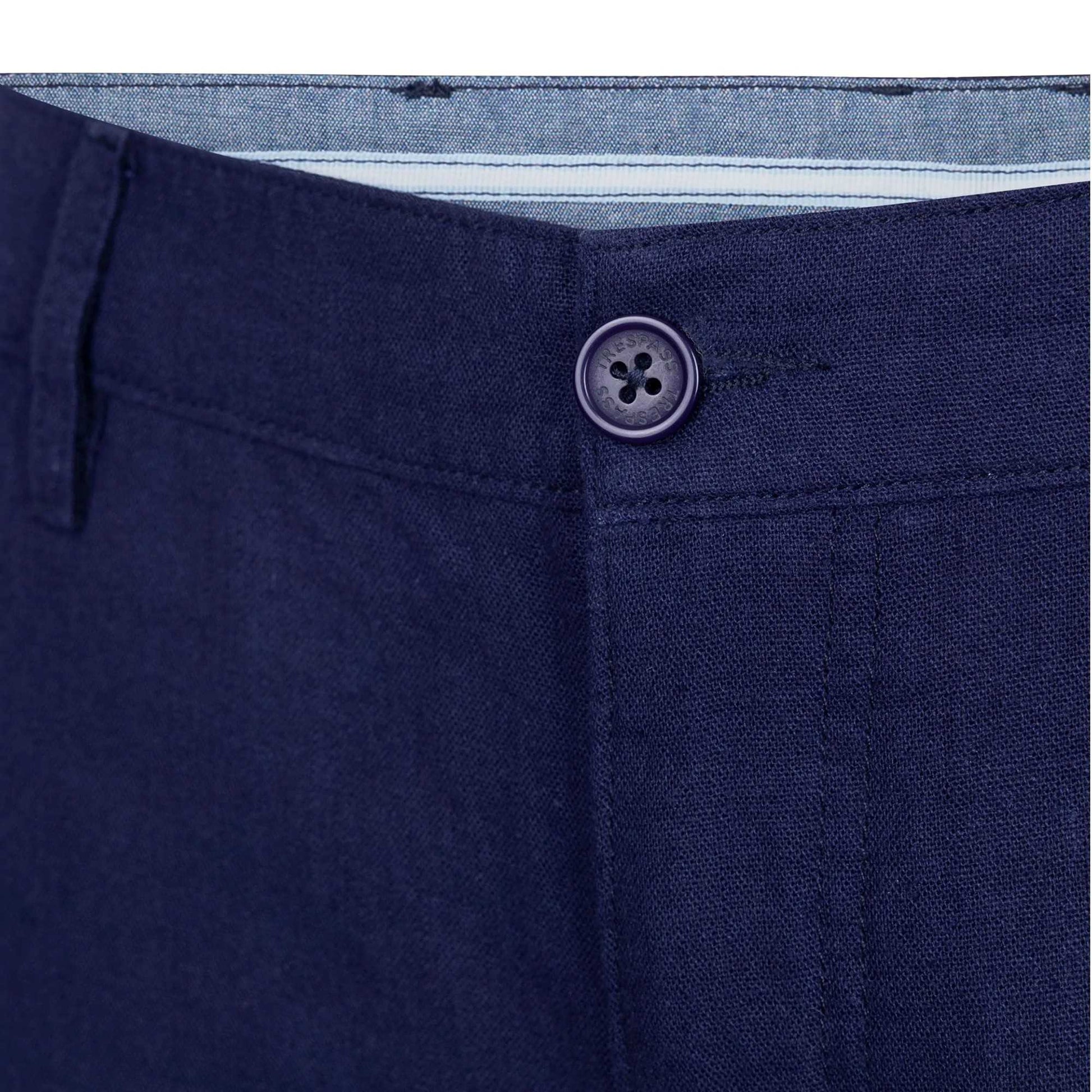 Navy - Side - Trespass Mens Leam Shorts