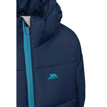 Navy - Side - Trespass Boys Olense Jacket