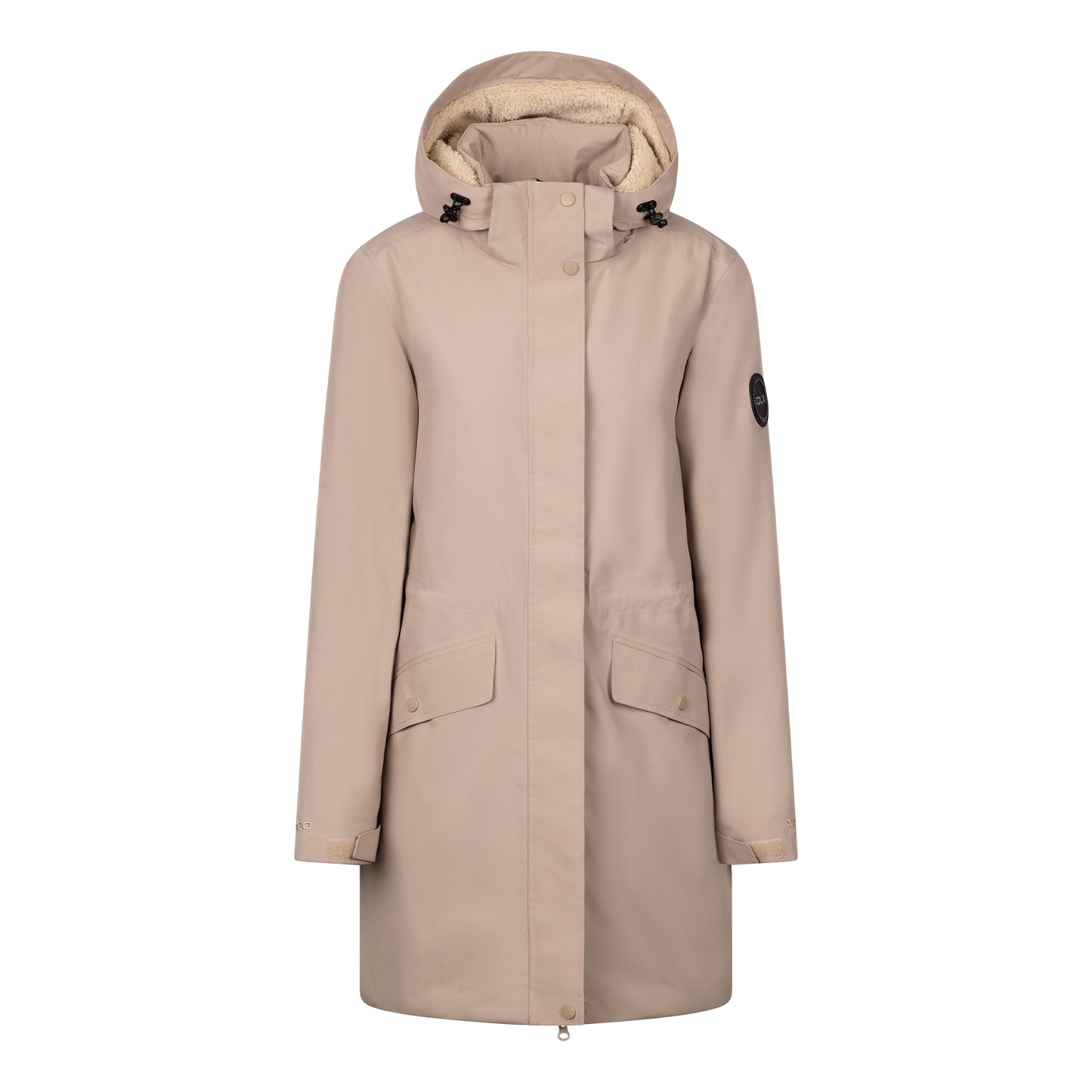 Sand - Front - Trespass Womens-Ladies Deborah DLX Waterproof Jacket