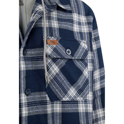 Navy - Lifestyle - Trespass Mens Randie Checked Shirt Jacket