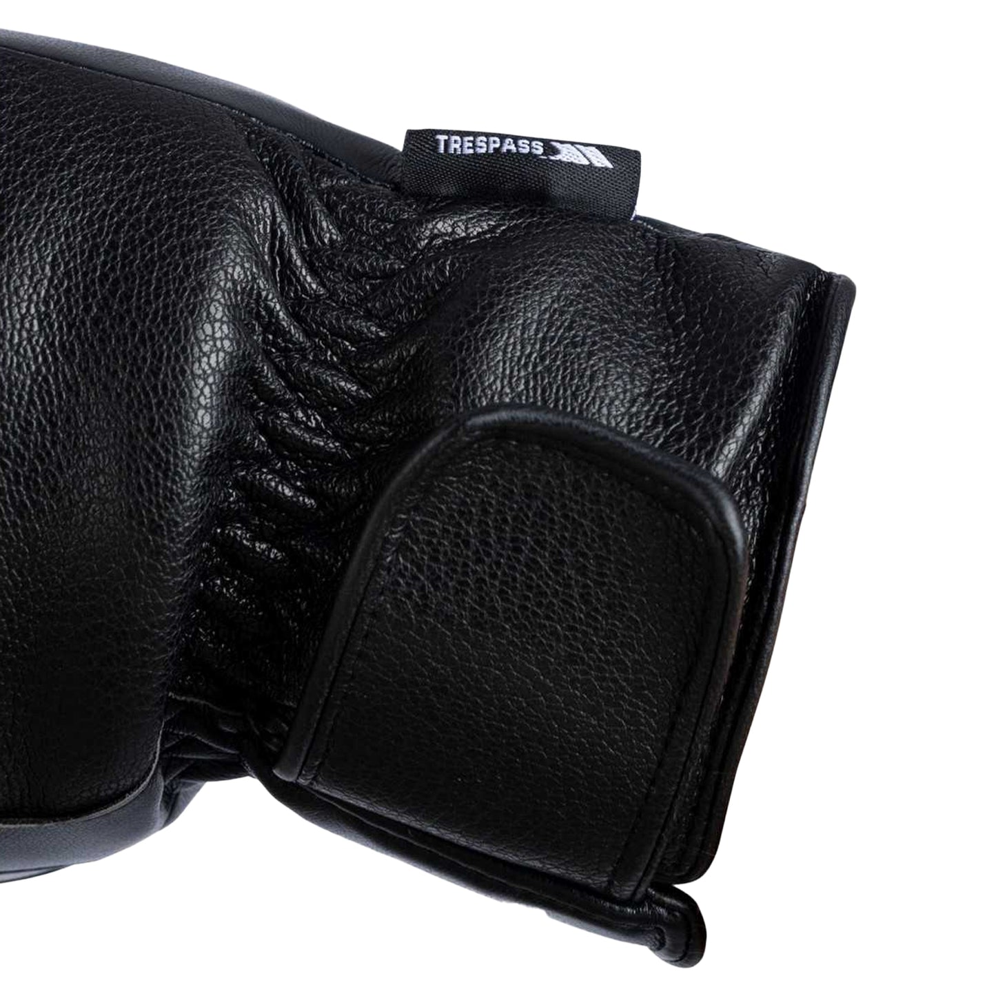 Black - Pack Shot - Trespass Womens-Ladies Fabiola Sherpa Lined Logo Mittens