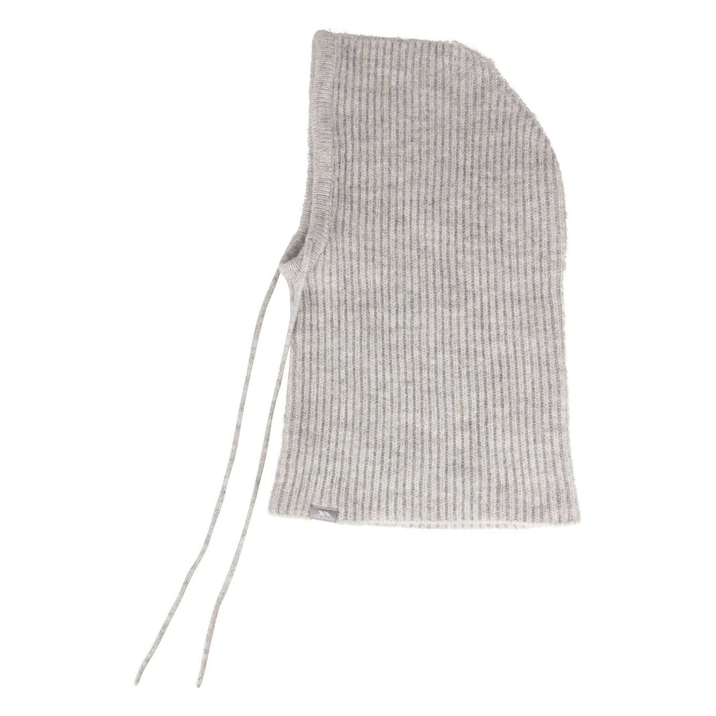 Heather Grey - Side - Trespass Womens-Ladies Miraan Logo Knitted Balaclava