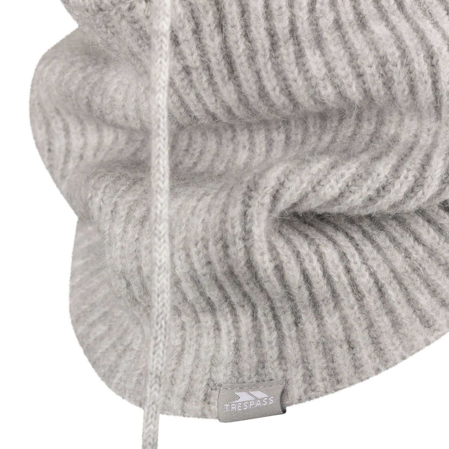 Heather Grey - Lifestyle - Trespass Womens-Ladies Miraan Logo Knitted Balaclava