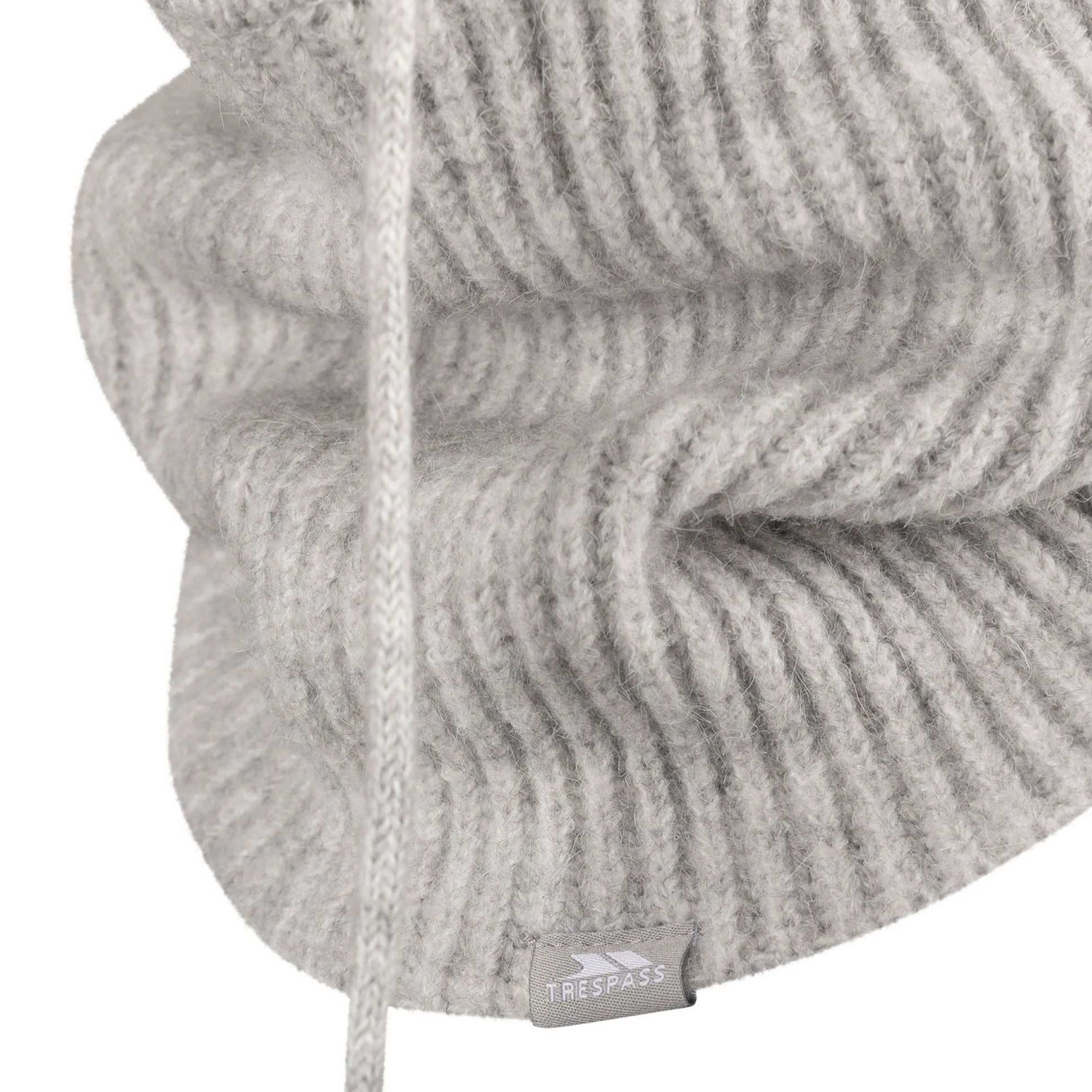 Heather Grey - Lifestyle - Trespass Womens-Ladies Miraan Logo Knitted Balaclava