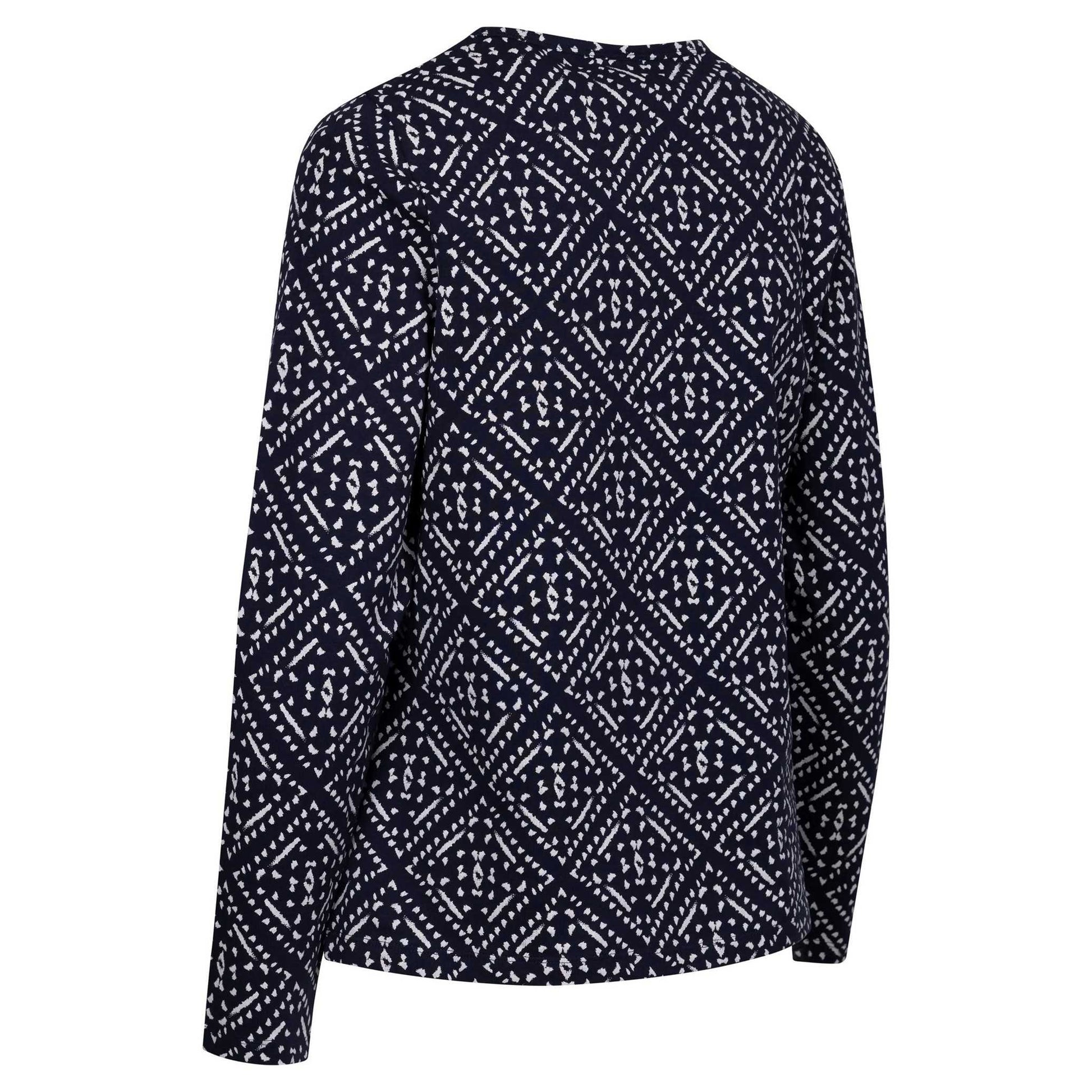 Navy - Back - Trespass Womens-Ladies Daniela Patterned Long-Sleeved Top