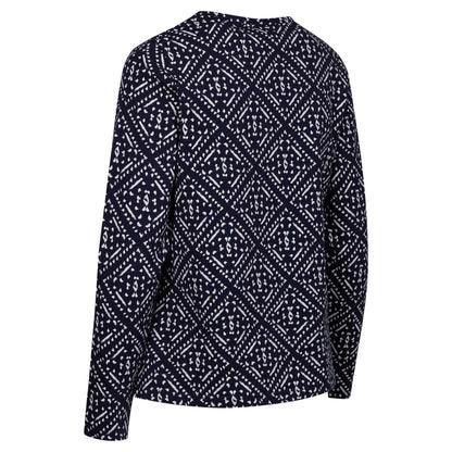 Navy - Back - Trespass Womens-Ladies Daniela Patterned Long-Sleeved Top