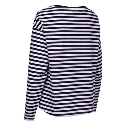 Navy - Back - Trespass Womens-Ladies Thelma Striped Top