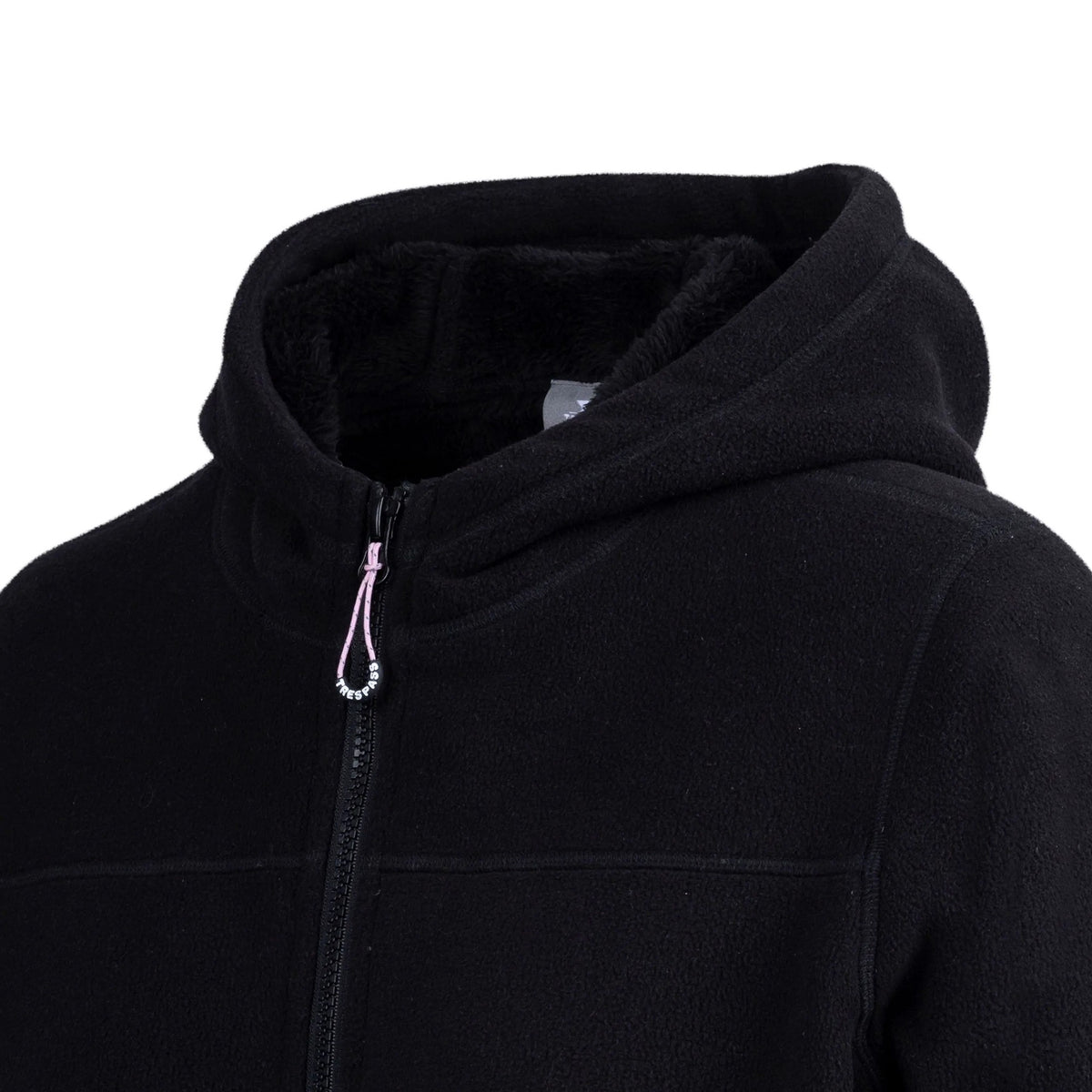 Black - Side - Trespass Womens-Ladies Backstay Fleece Jacket