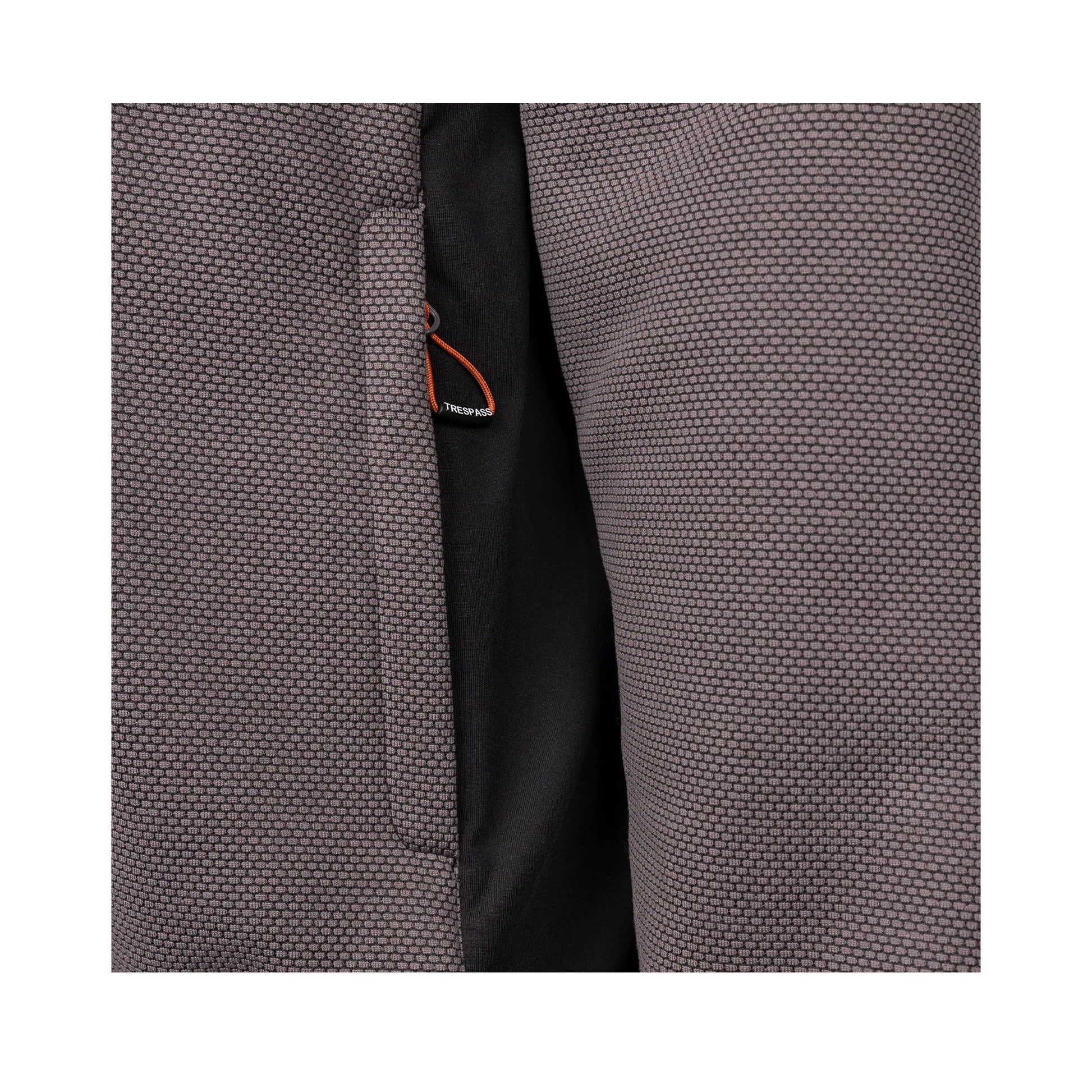 Mid Grey - Pack Shot - Trespass Mens Hanlonton Fleece AT200 Hybrid Jacket