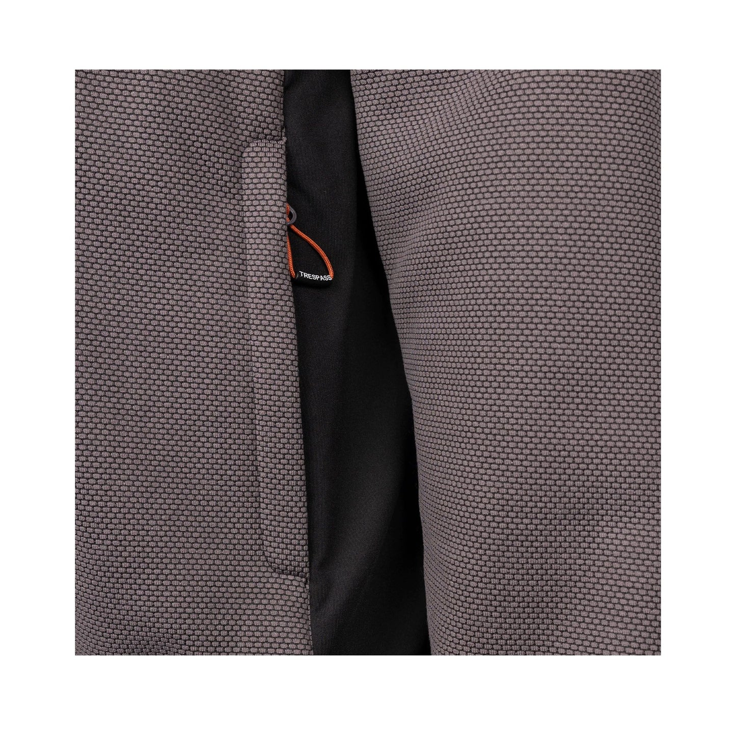 Mid Grey - Pack Shot - Trespass Mens Hanlonton Fleece AT200 Hybrid Jacket