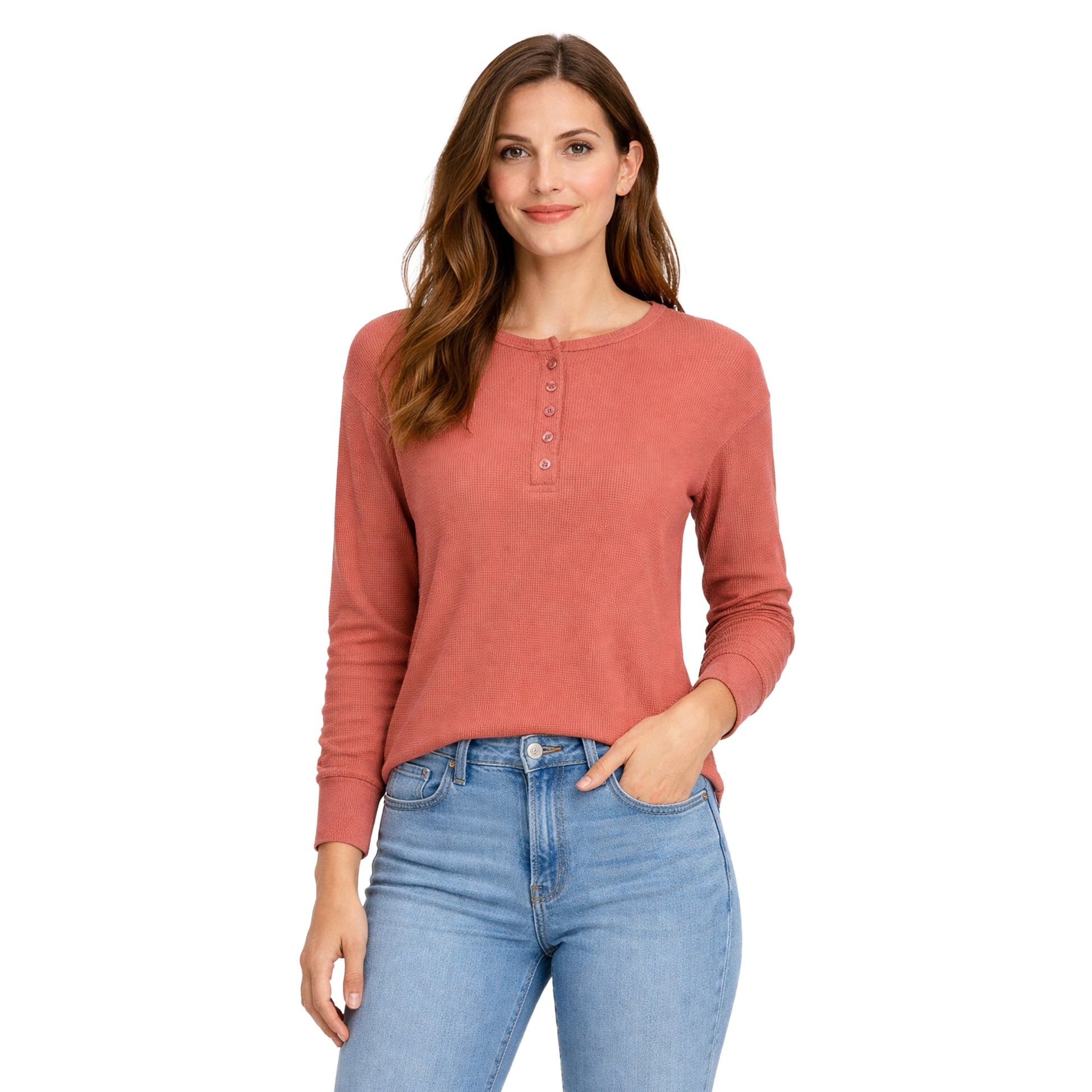 Clay - Side - Trespass Womens-Ladies Morvenna Long-Sleeved Top