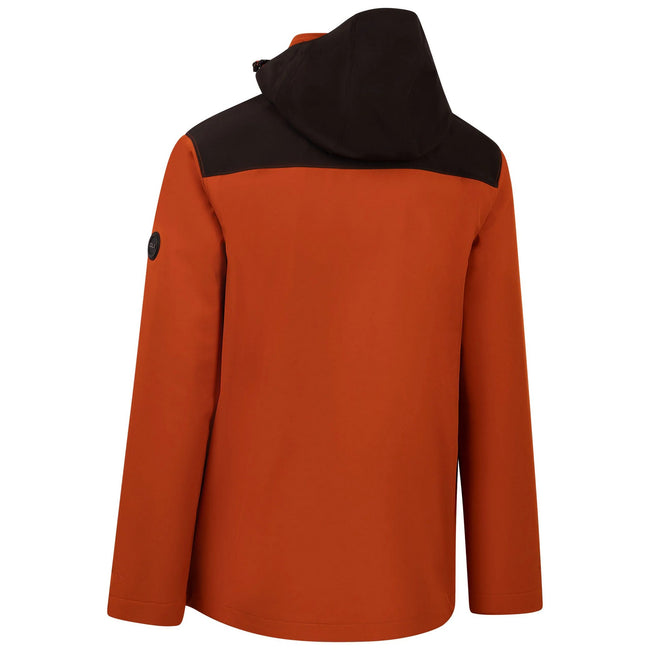 Burnt Orange - Back - Trespass Mens Durand DLX Soft Shell Jacket