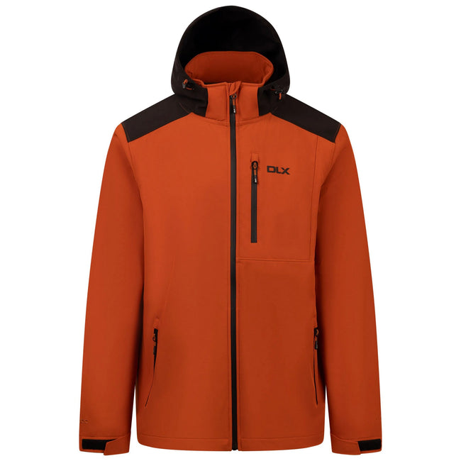 Burnt Orange - Front - Trespass Mens Durand DLX Soft Shell Jacket