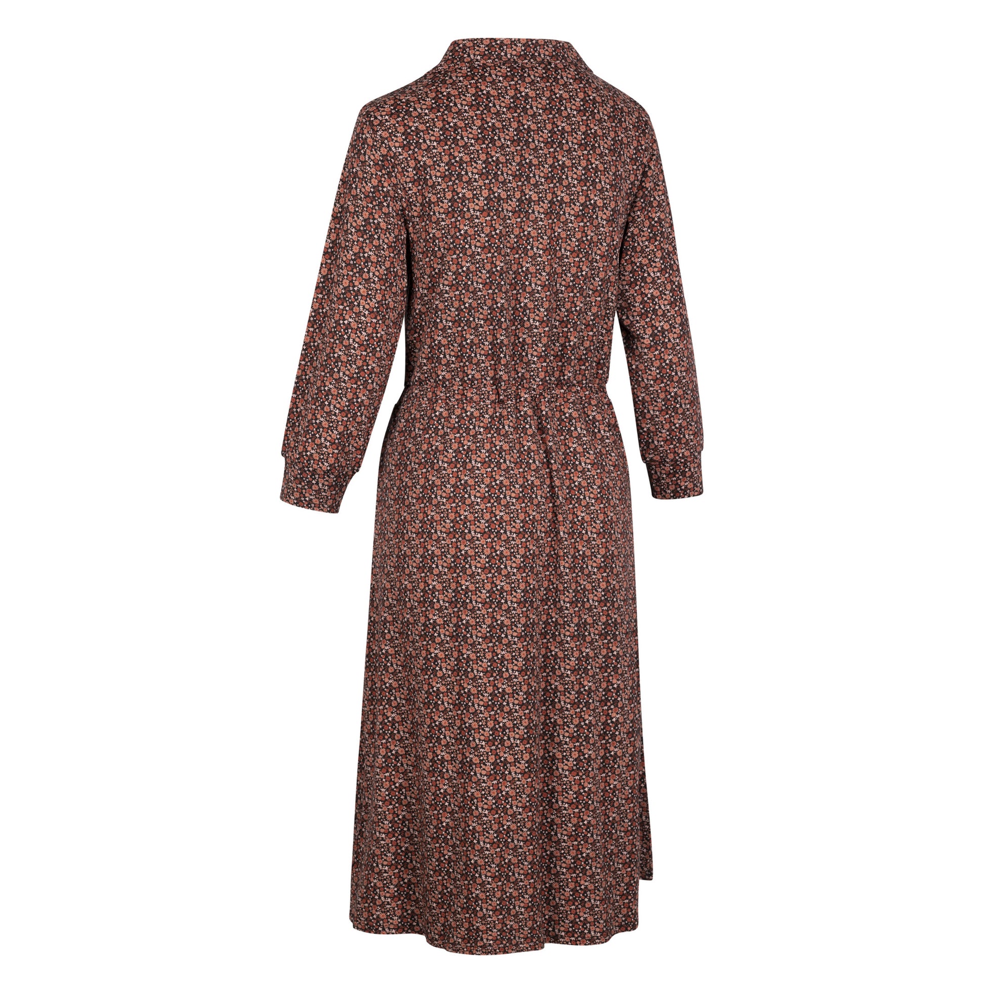 Brown - Back - Trespass Womens-Ladies Velina Ditsy Floral Dress