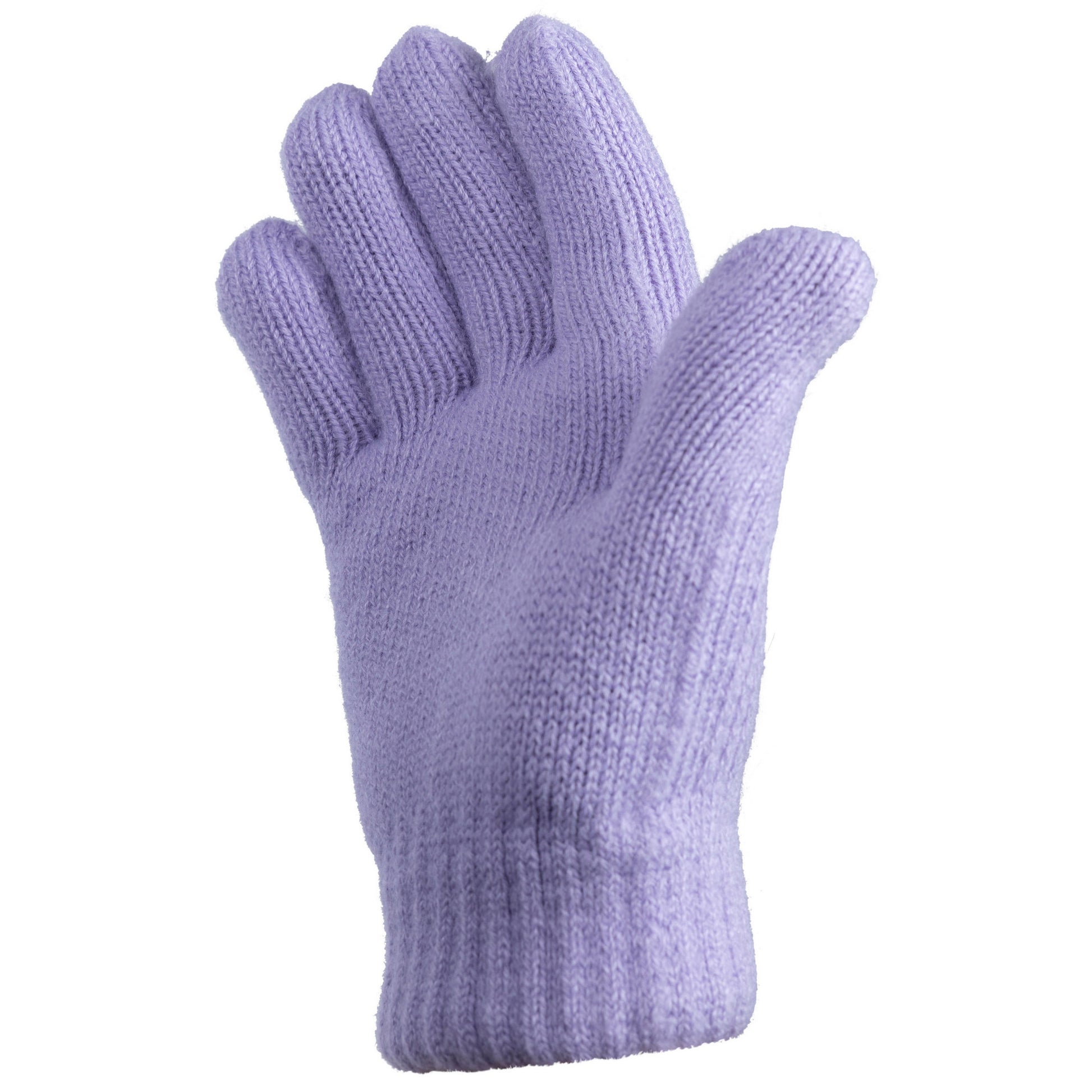 Lilac - Back - Trespass Childrens-Kids Kaybell Knitted Gloves
