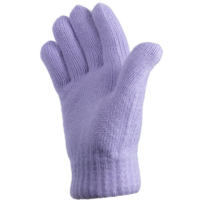 Lilac - Back - Trespass Childrens-Kids Kaybell Knitted Gloves