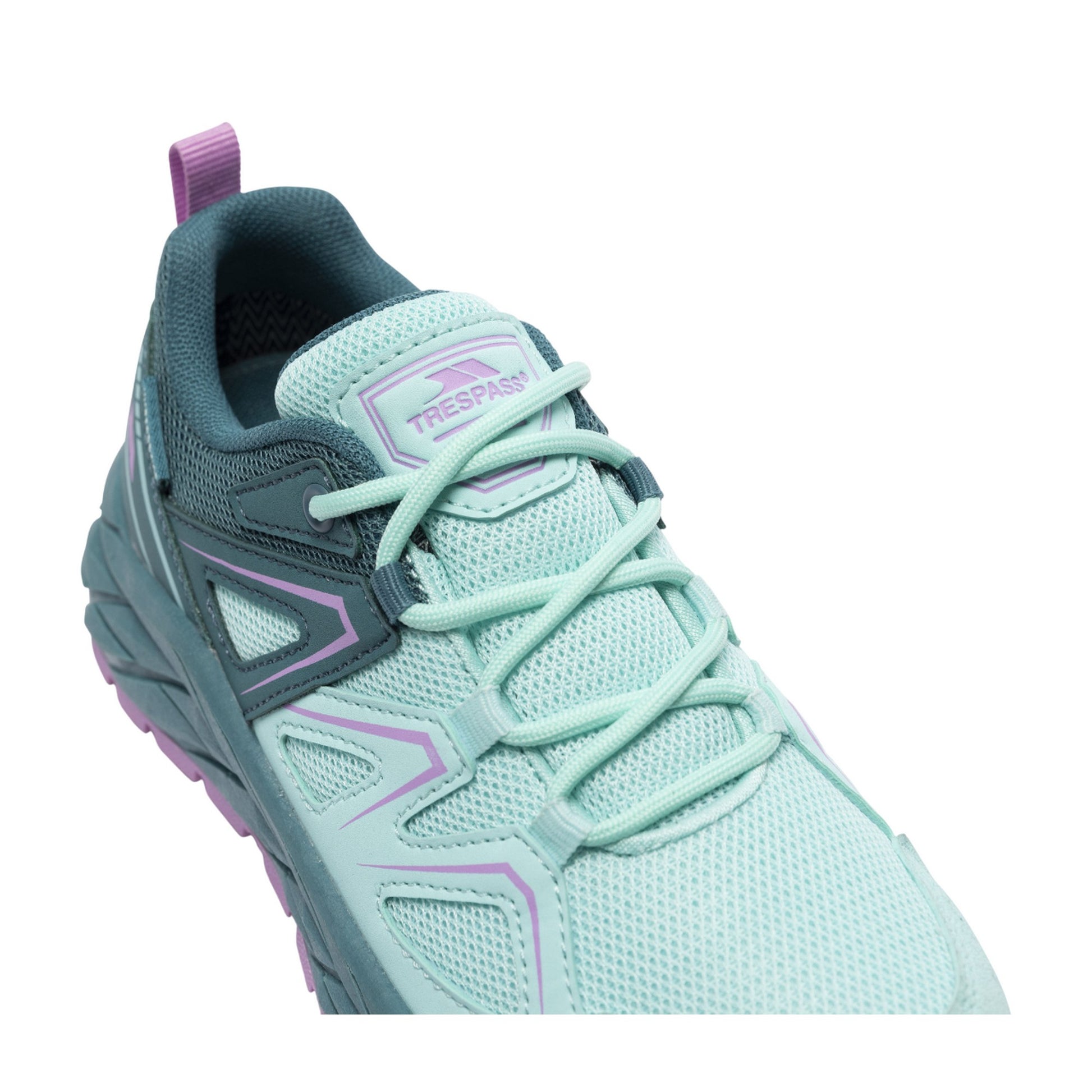 Teal - Close up - Trespass Childrens-Kids Lorella Waterproof Trainers