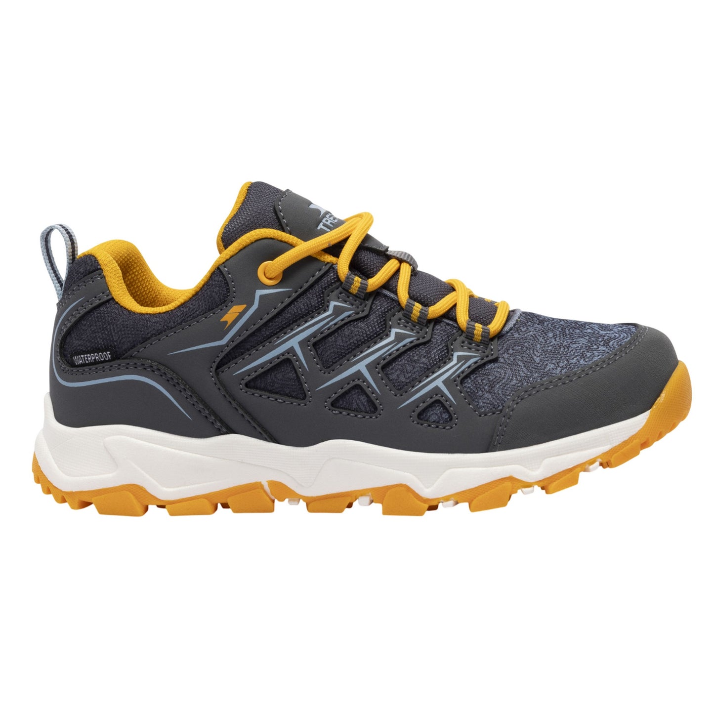 Storm Blue - Side - Trespass Childrens-Kids Ottie Waterproof Trainers