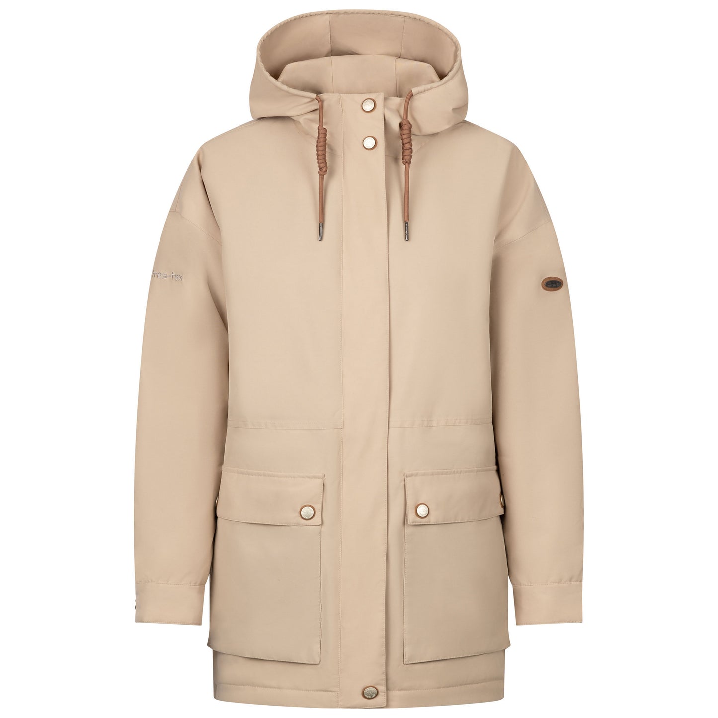 Light Sand - Front - Trespass Womens-Ladies Sasser Waterproof Jacket