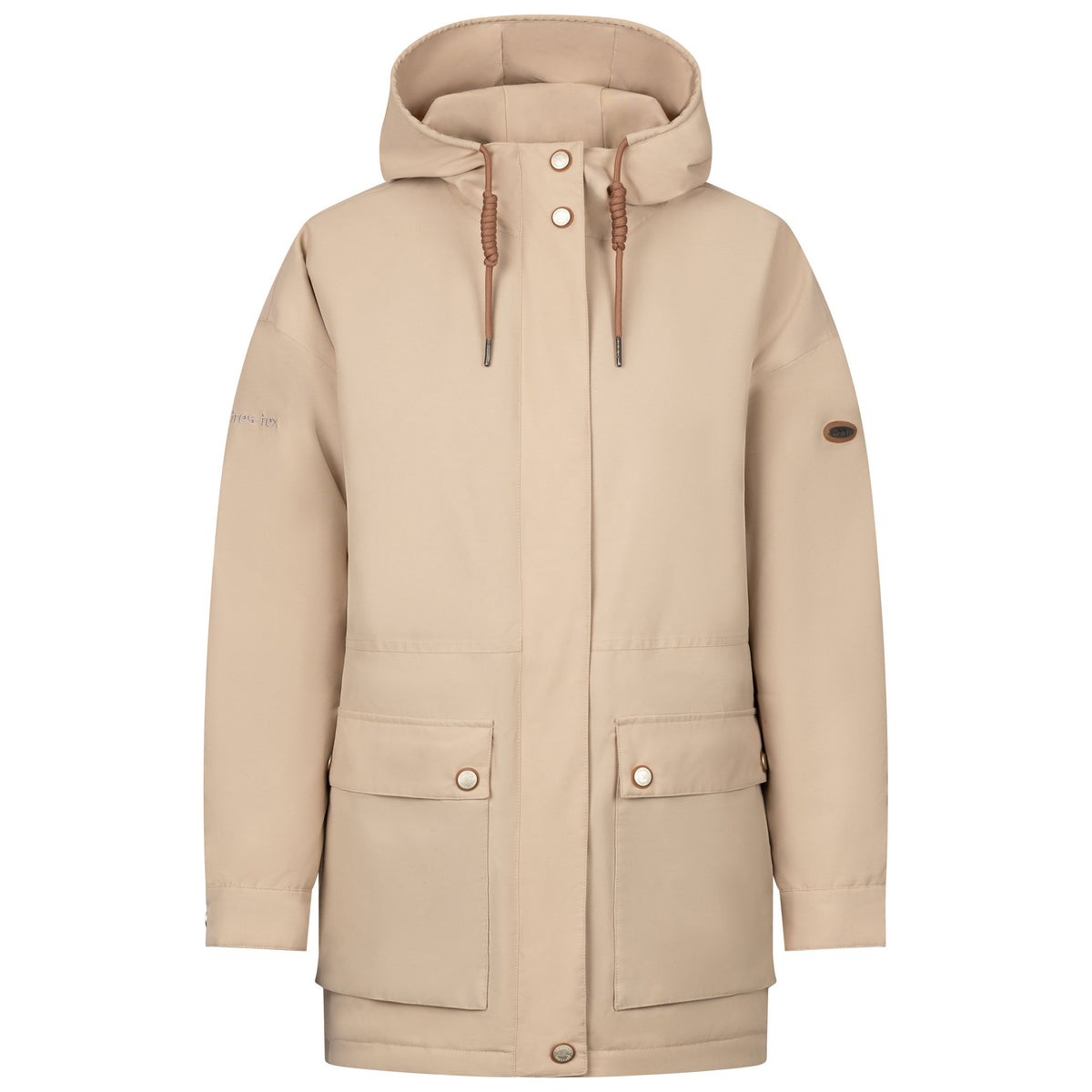 Light Sand - Front - Trespass Womens-Ladies Sasser Waterproof Jacket